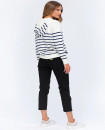 Made in Italy BLACK CAPRI Black Maternity Pants in Stretch Cotton